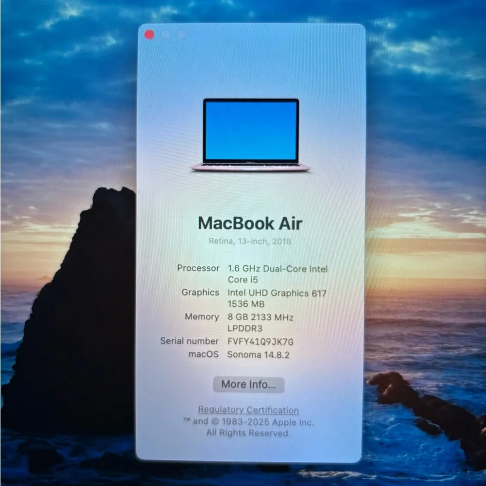 MacBook Air 2018 Gold 13in 256gb